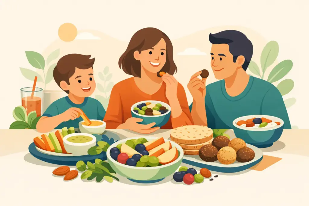נשנוש בריא למשפחה שלא מרגיש כמו פשרה