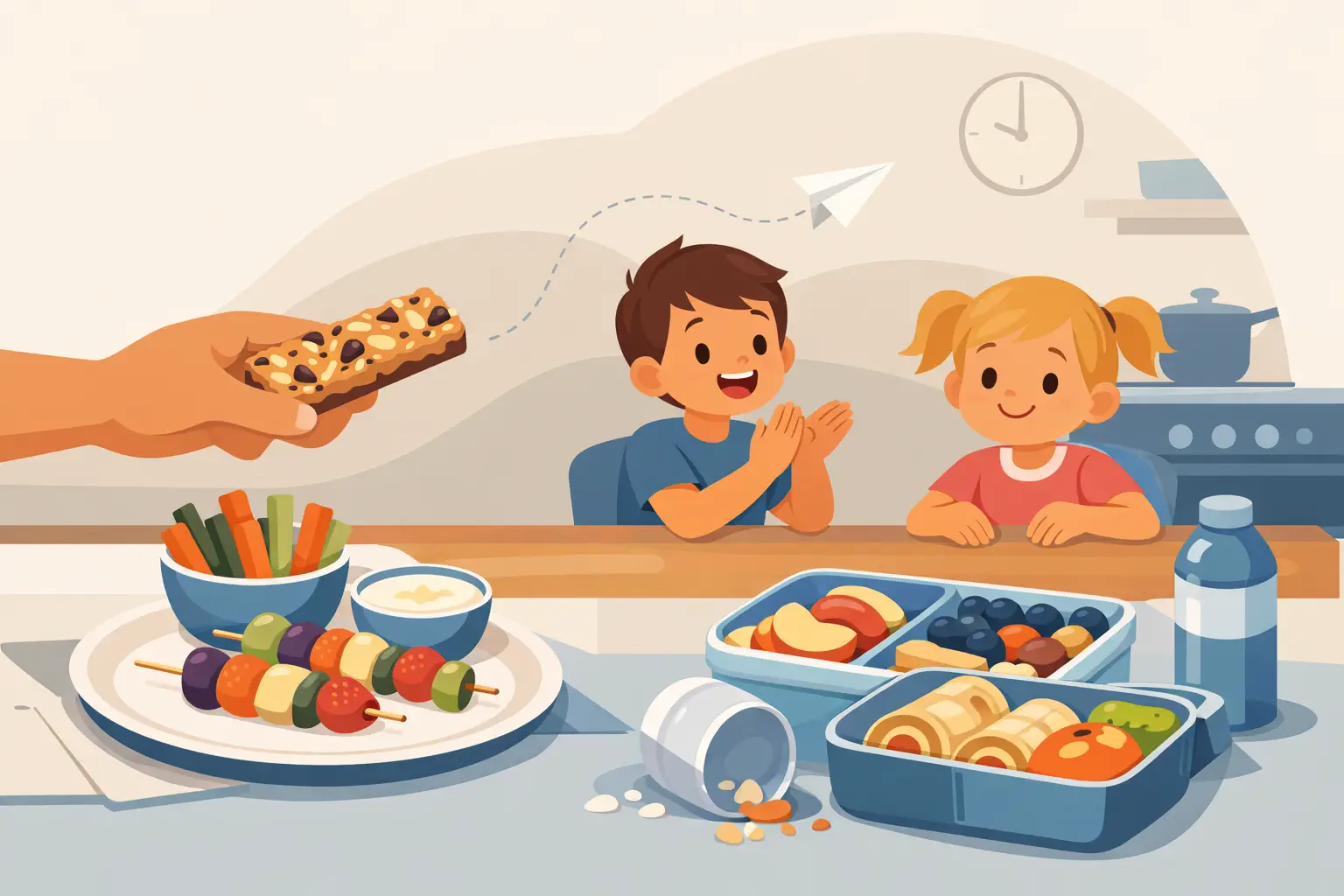 איך להכין חטיף מהיר לילדים בלי בלגן